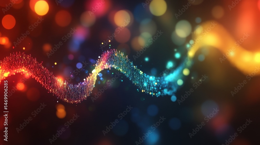 Poster abstract colorful visualization for business concepts