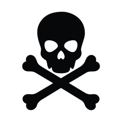 Skull Crossbones Pirate Vector Silhouette