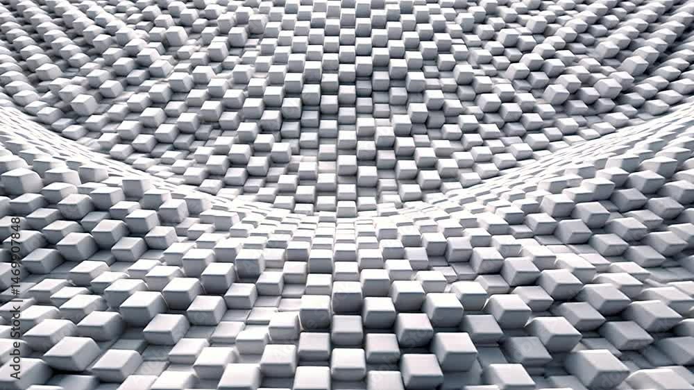Poster dynamic 3d cubes animation abstract environment digital artwork modern design perspective view visua