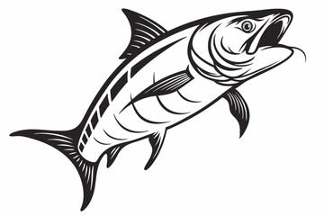 tarpon sihouette black vector