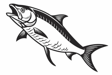 Naklejka premium tarpon sihouette black vector