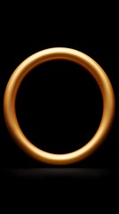 Gold Circle on Black Background