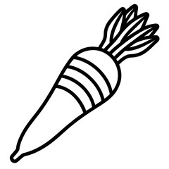 Parsnip icon vector