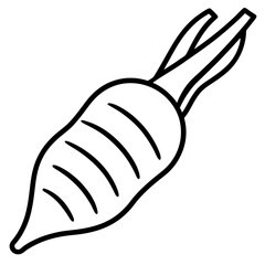 Parsnip icon vector