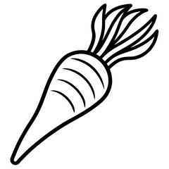 Parsnip icon vector