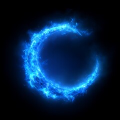 Obraz premium Abstract celestial ring of blue flame
