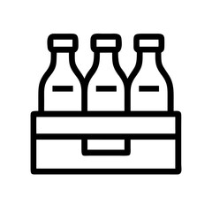 Bottled Drinks in Cooler Icon Design