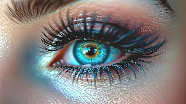 Close-up action of captivating eye intimate setting high-definition image artistic environment dramatic viewpoint vision and perception concept for seo impact