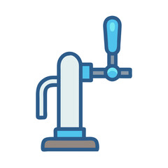 Draft Beer Tap Bar Service Icon Design