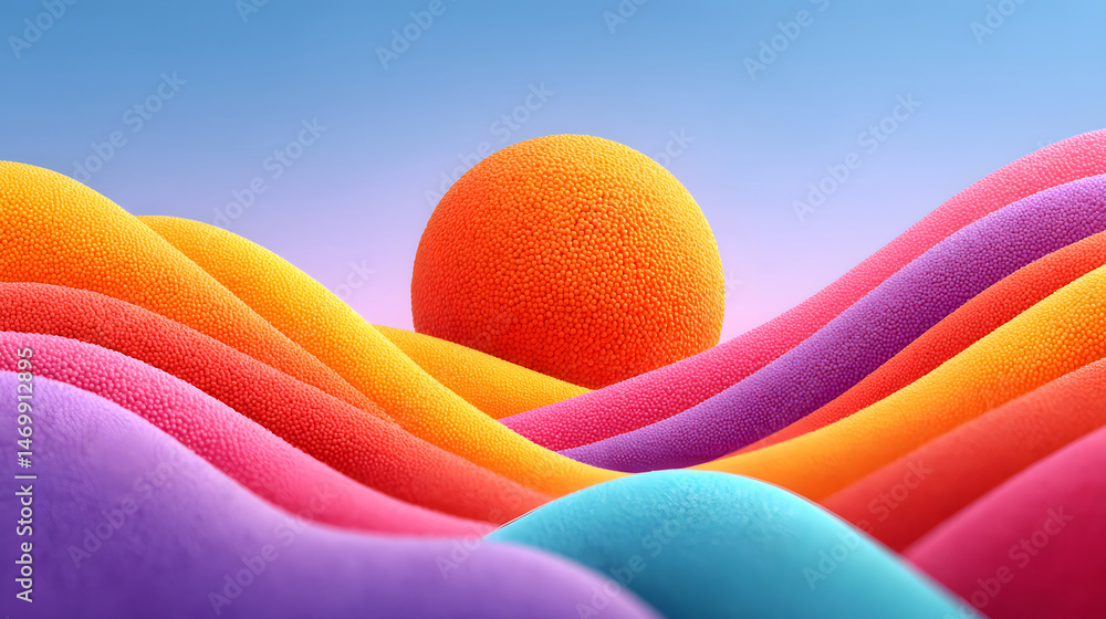 Aufkleber dynamic fluid color gradient background, abstract kv main visual business ppt background