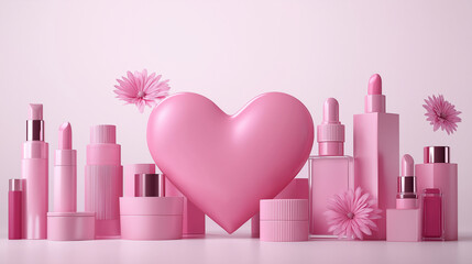 Love Your Skin Day Celebration with Pink Skincare and Beauty Products &ndash; Feminine Cosmetics for Healthy Skin Glow