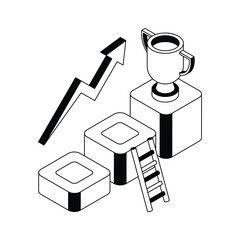 Get a glimpse of this premium isometric icon showing business success