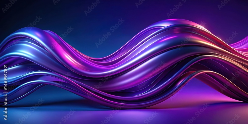 Poster Abstract Flowing Gradient Waves A Dynamic Visual Display of Smooth Curves and Vibrant Hues