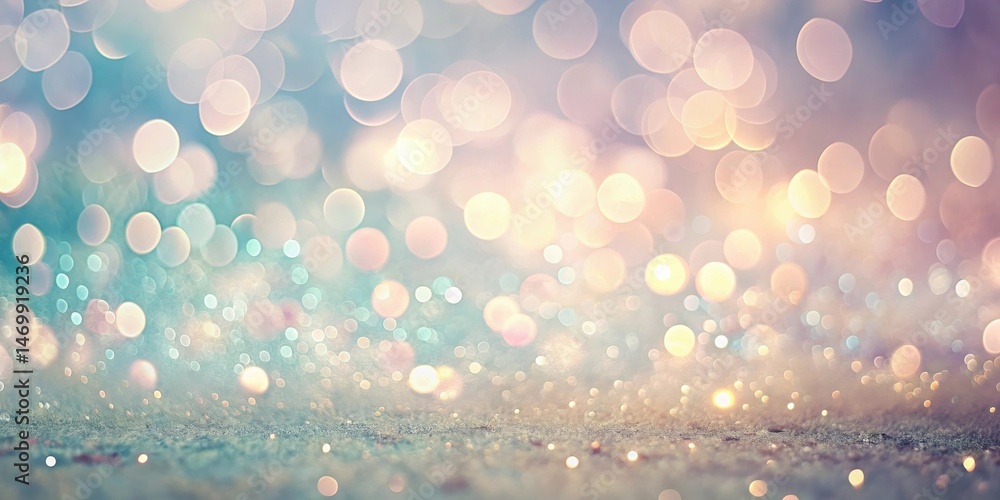 Aufkleber dreamlike shimmering lightscape background with soft pastel hues and sparkling glitter texture