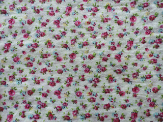 Vintage small floral fabric texture