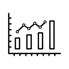 Bar Chart with Statistics Data Icon Design