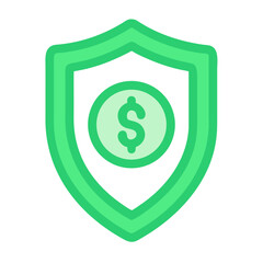 Finance Shield Security Protection Icon Design