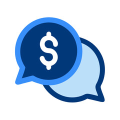 Finance Chat Communication Bubble Icon Design