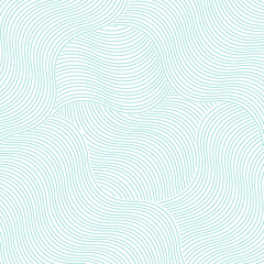 Fototapeta premium Seamless Wavy Line Abstract Pattern in Blue on White Background