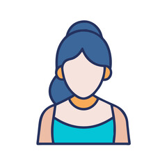 Actress Female Character Portrait Icon Design