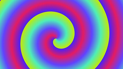 Hypnotic swirling gradient in vibrant hues of red, blue, and green