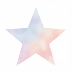 Fototapeta premium Pastel Watercolor Star Design Element