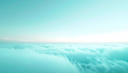 Obraz premium Serene sky over clouds aerial view nature photography tranquil atmosphere peaceful environment