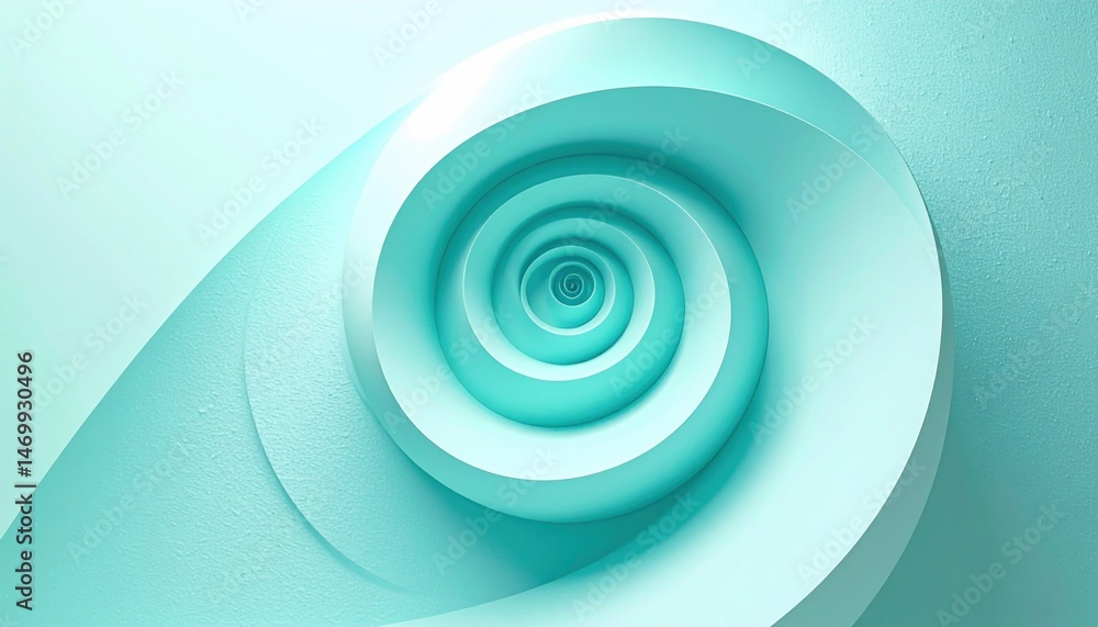 Poster dynamic spiral design digital space abstract art minimalist environment close-up view modern aesthet
