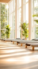 Sunlit Modern Pilates Studio with Reformers