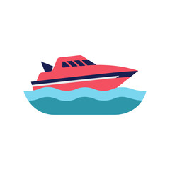Sea Speed Boat Vector Graphic for Nautical Projects