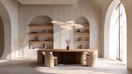 Minimalist Kitchen with Coffee Station