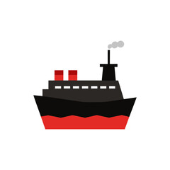 Obraz premium Coal Ship Vector Graphic for Cargo and Transport Projects