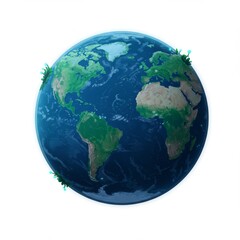 Pixel Art Earth Globe with Glowing Energy Points