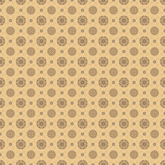 Seamless Floral Pattern with Oriental Traditional Motifs.