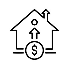 Mortgage Investment House Icon Design