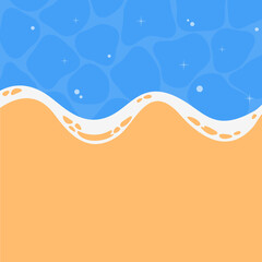 a beautiful view of the sea with a sandy beach 모래사장이 있는 아름다운 바다 풍