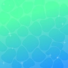 a gleaming, wavy blue sea 반짝반짝 빛나는 물결치는 바다