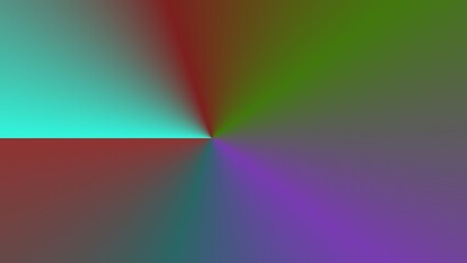 Abstract radial gradient in teal, maroon, purple, and green hues