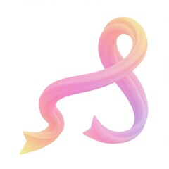 Pastel Pink Purple Yellow Ribbon Abstract Design
