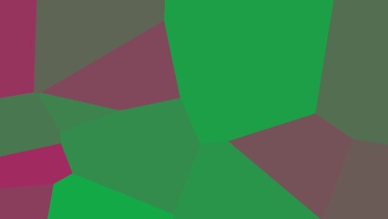 Abstract geometric art with shades of green, pink, and purple forming irregular polygons