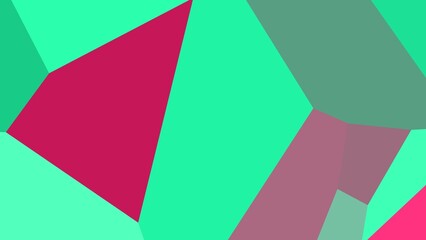 Abstract geometric art with vibrant teal, pink, and mauve polygons