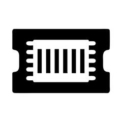 Movie Ticket Barcode Icon Design