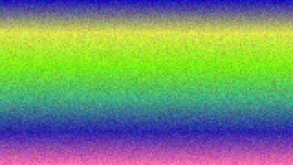 Vibrant horizontal gradient with speckled texture, transitioning from deep blue to pink through green and yellow hues