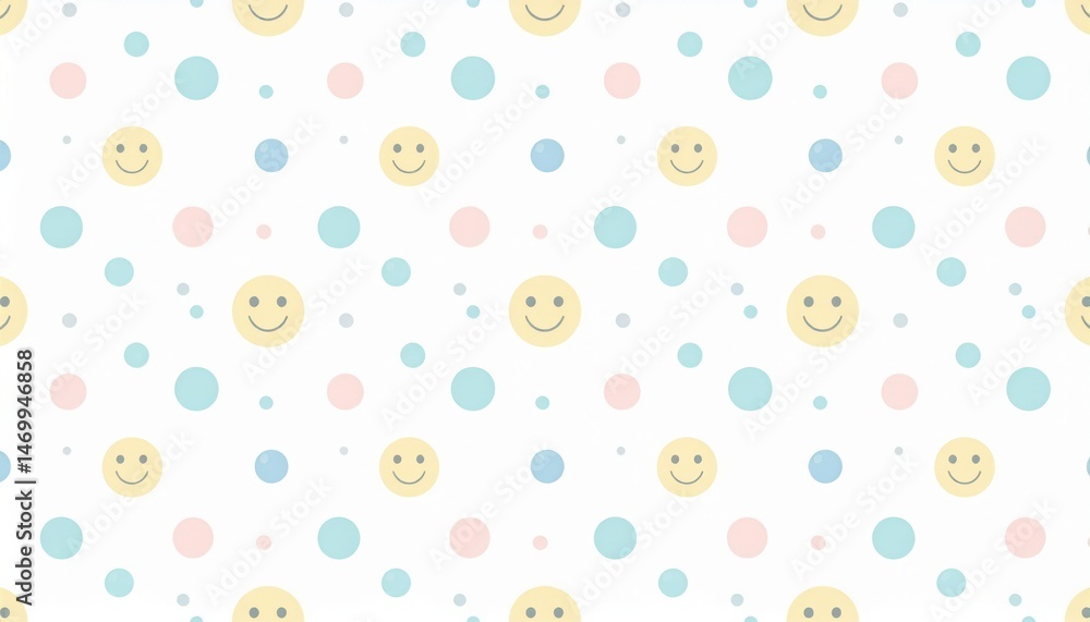 Aufkleber smiling faces pattern playful design graphic art cheerful environment abstract viewpoint positive vi