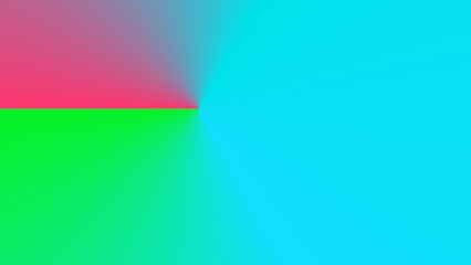 Abstract artwork featuring vibrant gradients of pink, green, and blue, converging at a central point (1)