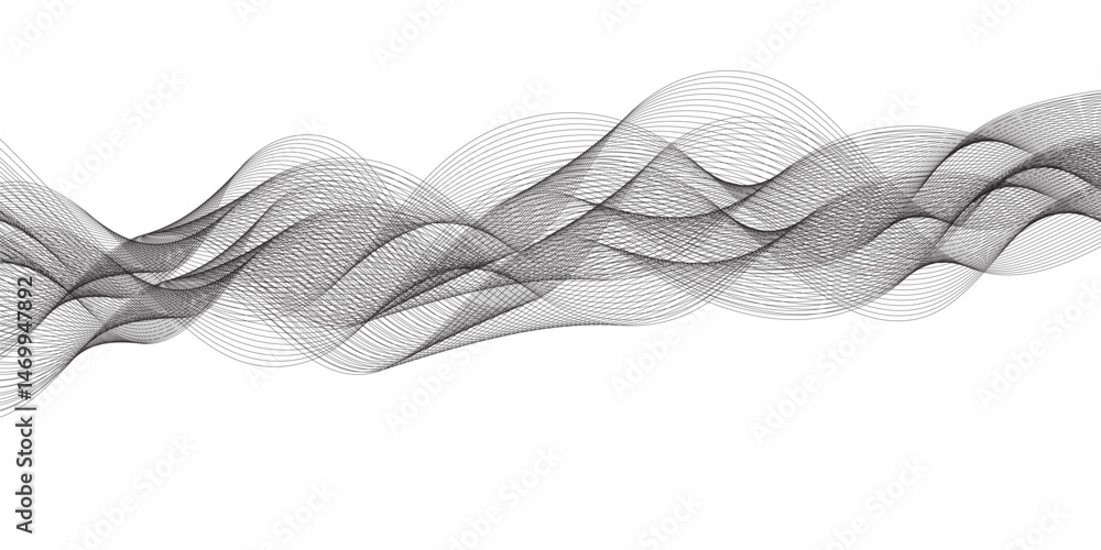 Poster abstract grey, white wavy smooth element swoosh speed wave modern stream curve and technology lines 