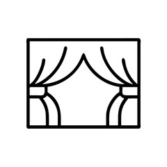 Cinema Curtain Stage Icon Design