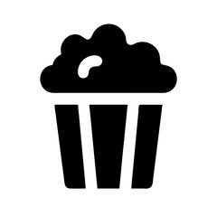 Popcorn Movie Snack Icon Design