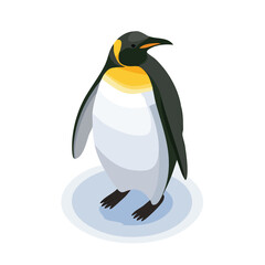 Naklejka premium Emperor Penguin Vector Illustration with Flat Design, Clean Line Art, and Modern Minimalist AestheticArt.