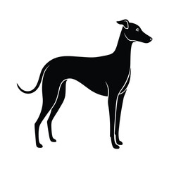 Dog Standing Friendly Vector Silhouette